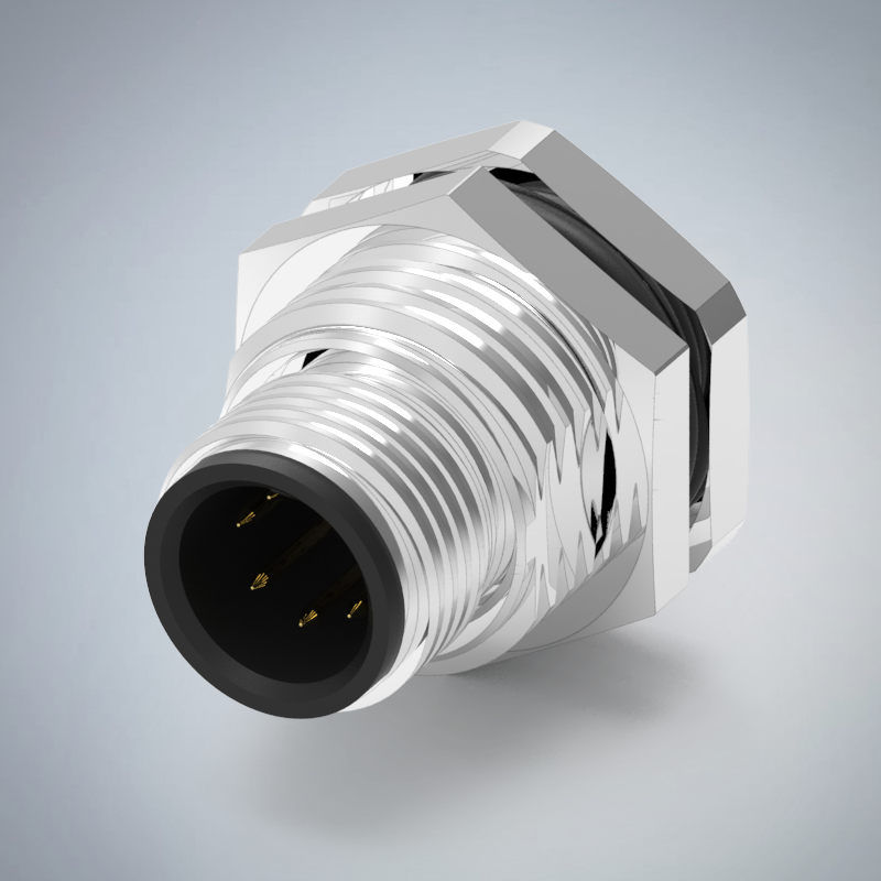 M12-7P(M)A CODE前鎖板插板式防水連接器(PG9)_HGM2-M1207P-28-11