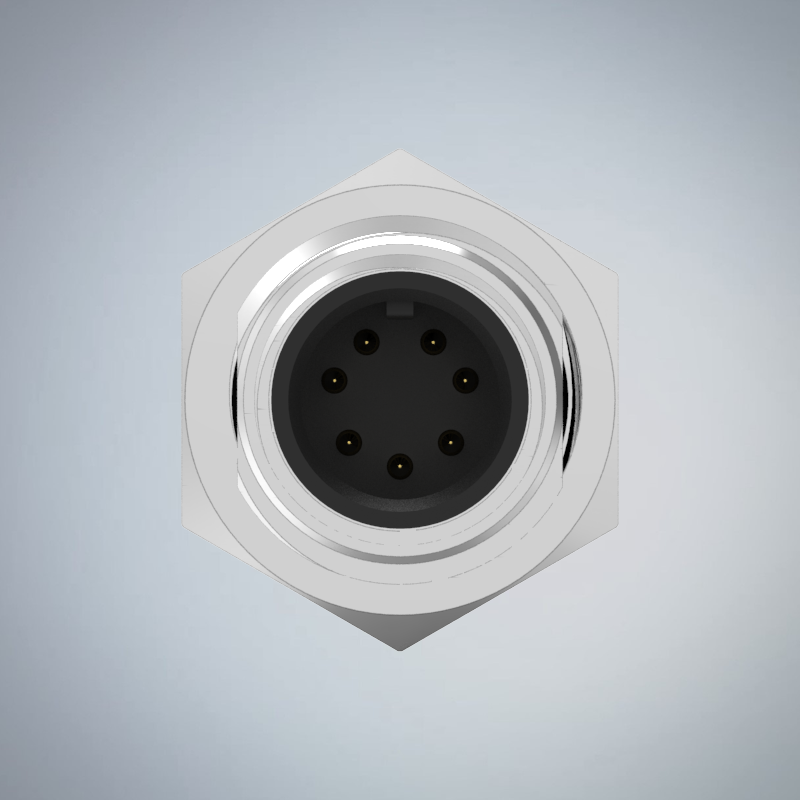 M12-7P(M)A CODE前鎖板插板式防水連接器(PG9)_HGM2-M1207P-28-11