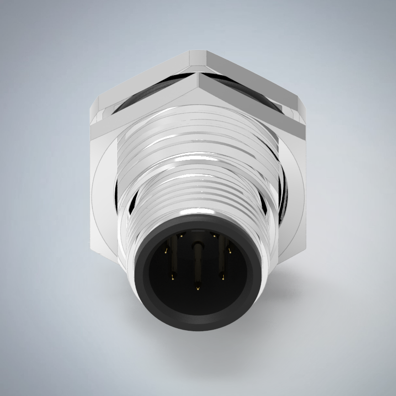M12-7P(M)A CODE前鎖板插板式防水連接器(PG9)_HGM2-M1207P-28-11