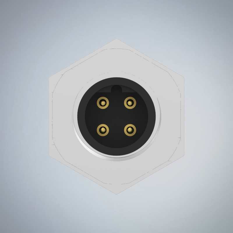 M12-4P(M)B CODE後鎖板焊線式防水連接器(PG9)_HGM2-M1204P-196-11