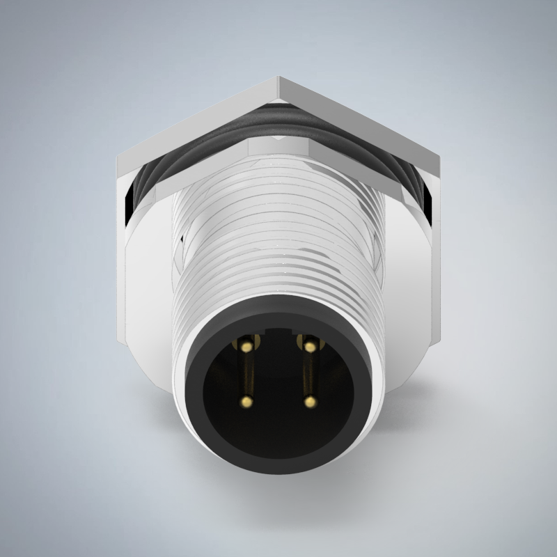 M12-4P(M)B CODE後鎖板焊線式防水連接器(PG9)_HGM2-M1204P-196-11
