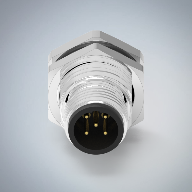 M12-5P(M)B CODE前鎖板插板式防水連接器(PG9)_HGM3-M1205P-34-11