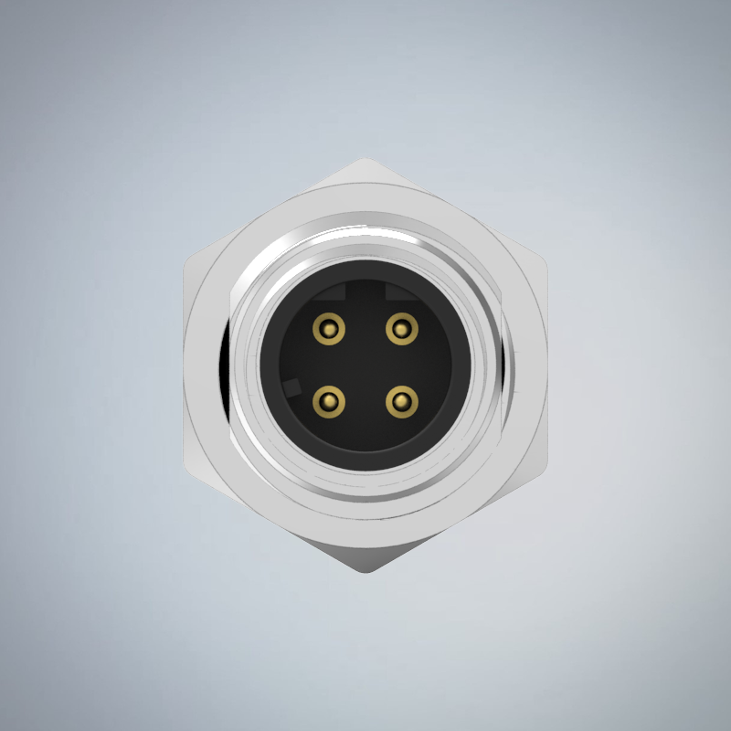 M12-4P(M)D CODE前鎖板插板式防水連接器(PG9)_HGM2-M1204P-132-11