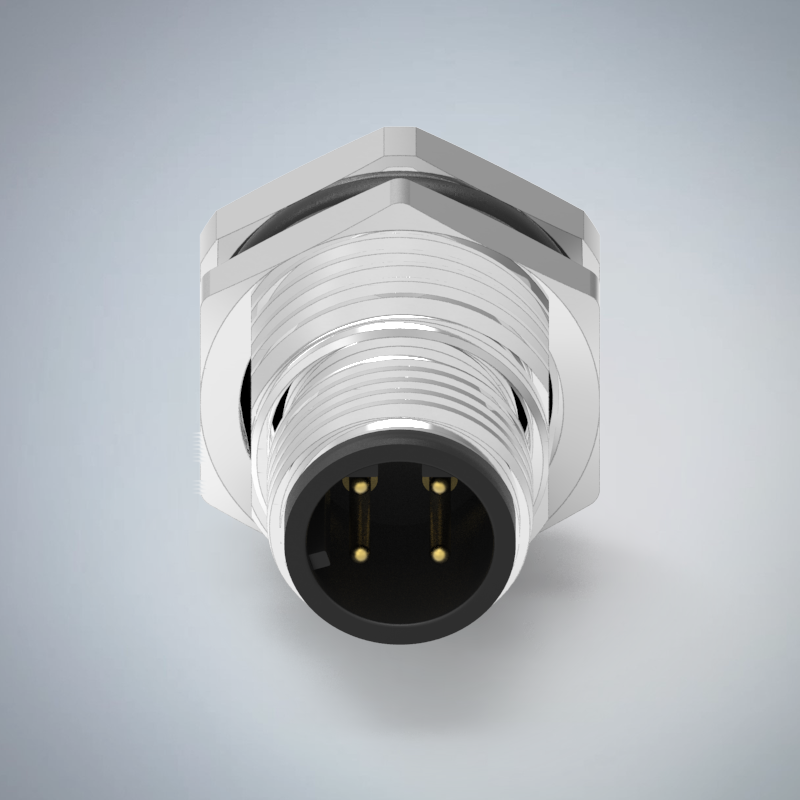 M12-4P(M)D CODE前鎖板插板式防水連接器(PG9)_HGM2-M1204P-132-11