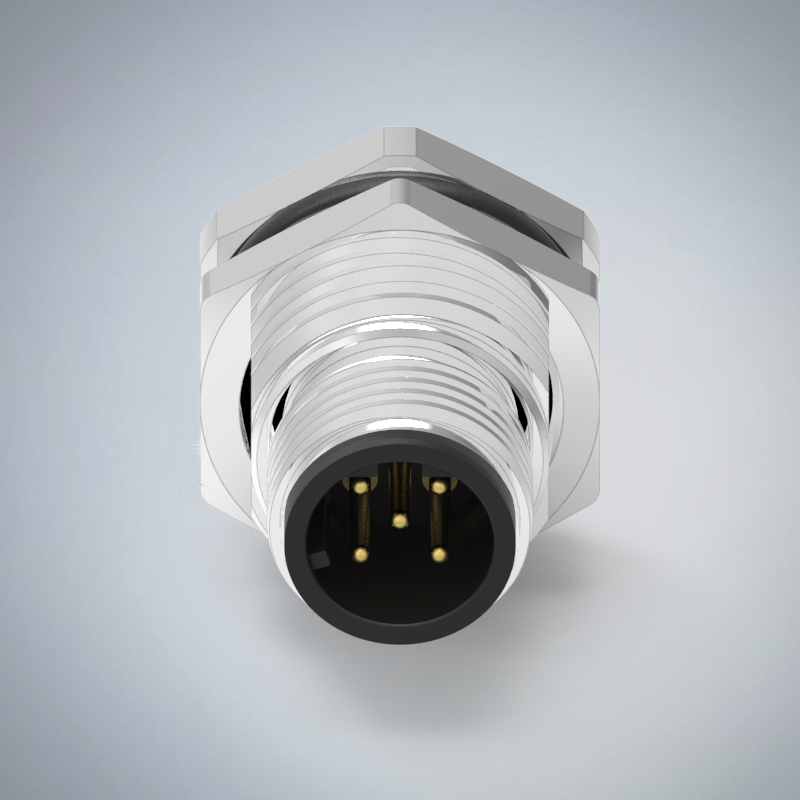 M12-5P(M)D CODE前鎖板插板式防水連接器(PG9)_HGM2-M1205P-117-11