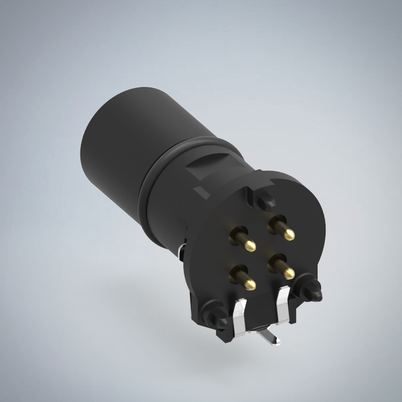 M12-4P(M)D CODE插板式防水連接器(兩件式零件)_HGM4-M1204P-02-11