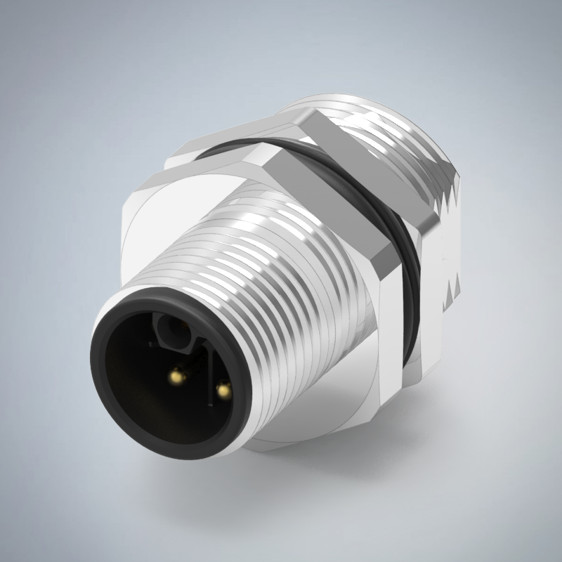 M12-5P(M)L CODE後鎖板插板式防水連接器(PG9)_HGM3-M1205P-09-11