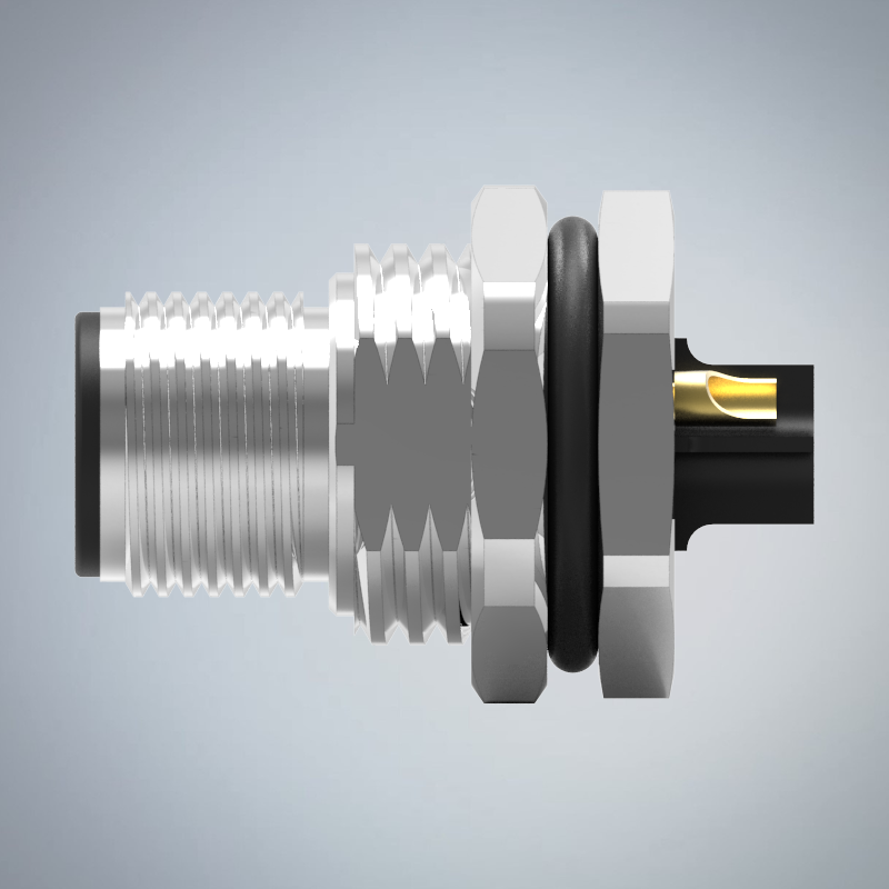 M12-3P(M)S CODE前鎖板焊線式防水連接器(M16*1.5)_HGM2-M1203P-116-11