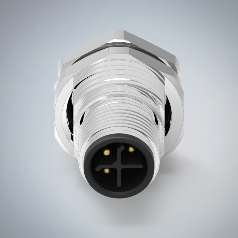M12-3P(M)S CODE前鎖板焊線式防水連接器(M16*1.5)_HGM2-M1203P-116-11