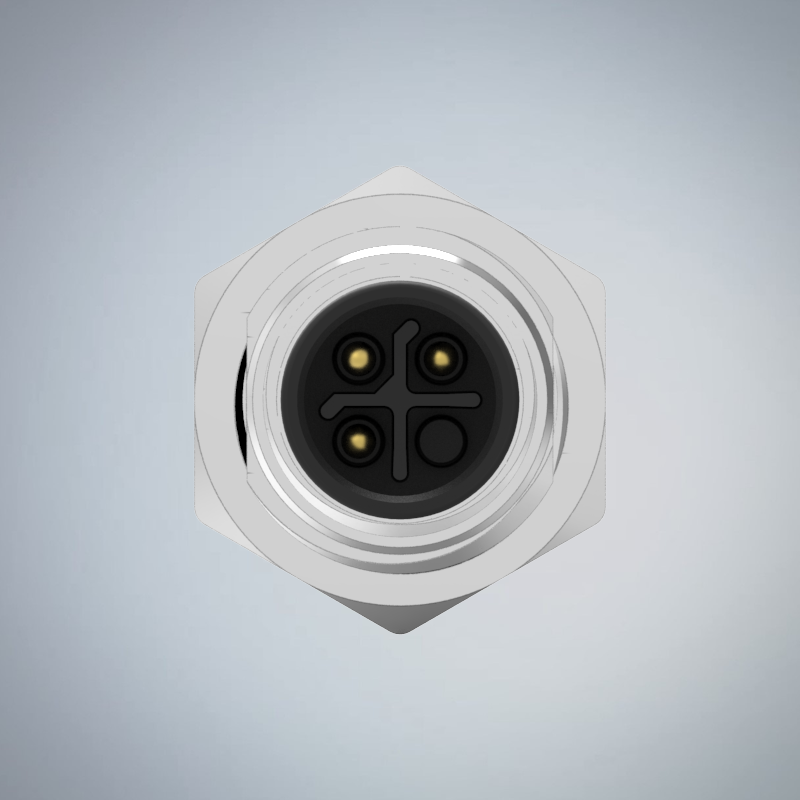 M12-3P(M)S CODE前鎖板焊線式防水連接器(PG9)_HGM2-M1203P-118-11