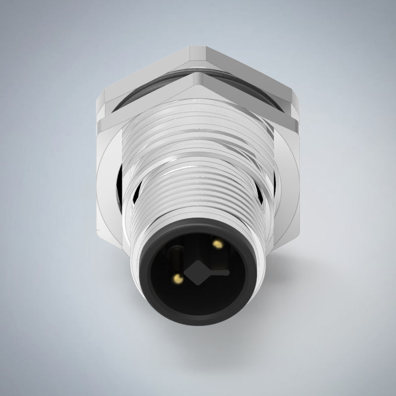 M12-2P(M)T CODE前鎖板焊線式防水連接器(PG9)_HGM2-M1202P-106-11