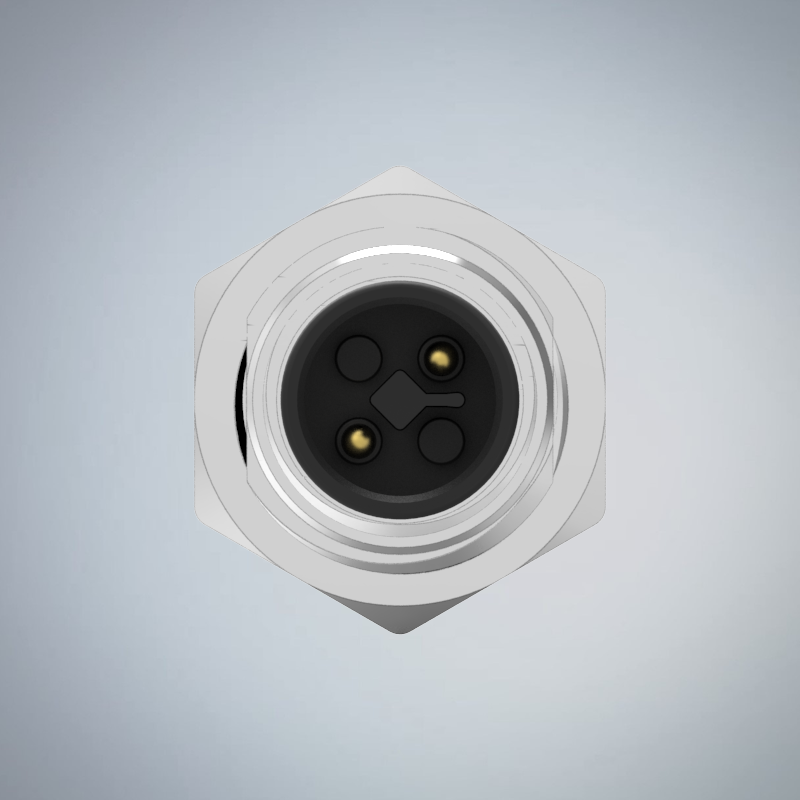 M12-2P(M)T CODE前鎖板焊線式防水連接器(PG9)_HGM2-M1202P-106-11