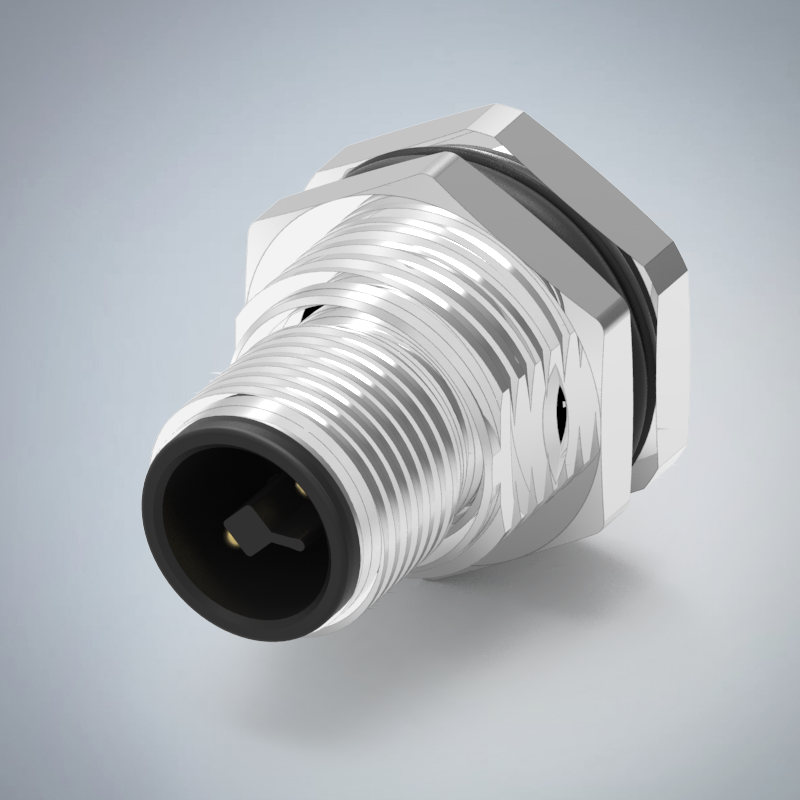 M12-2P(M)T CODE前鎖板焊線式防水連接器(PG9)_HGM2-M1202P-106-11