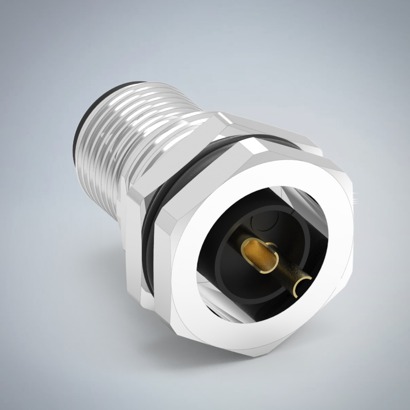 M12-2P(M)T CODE前鎖板焊線式防水連接器(PG9)_HGM2-M1202P-106-11