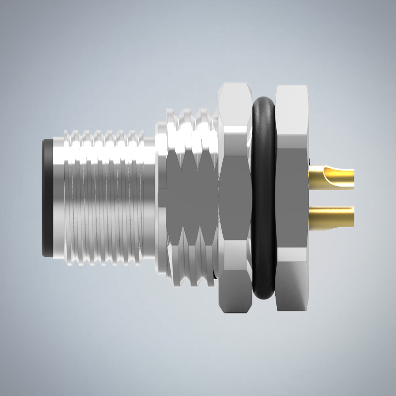 M12-3P(M)T CODE前鎖板焊線式防水連接器(M16*1.5)_HGM2-M1203P-117-11