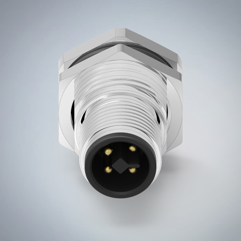 M12-4P(M)T CODE前鎖板焊線式防水連接器(PG9)_HGM2-M1204P-294-11
