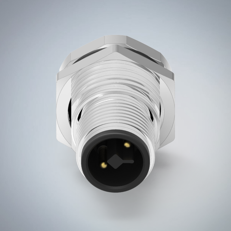 M12-2P(M)T CODE前鎖板插板式防水連接器(PG9)_HGM3-M1202P-08-11