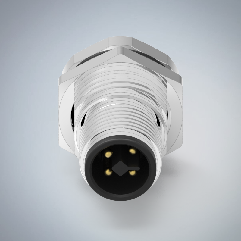 M12-4P(M)T CODE前鎖板插板式防水連接器(PG9)_HGM3-M1204P-11-11