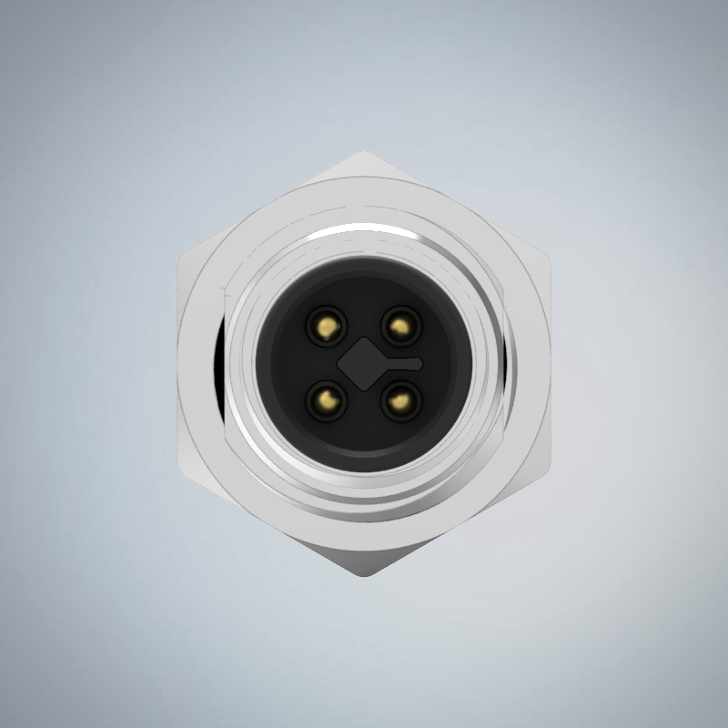 M12-4P(M)T CODE前鎖板插板式防水連接器(PG9)_HGM3-M1204P-11-11