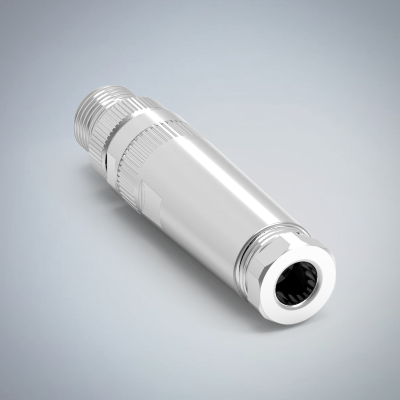 M12-8P(M)X CODE金屬組裝式防水連接器_HGM2-M1208P-149-11