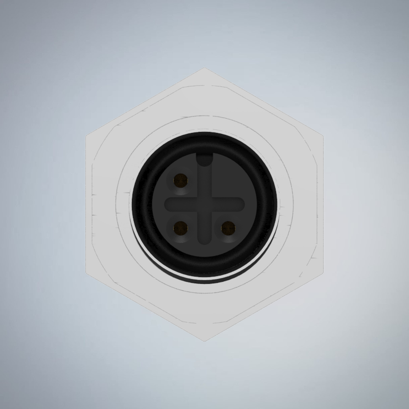 M12-3P(F)A CODE後鎖板焊線式防水連接器(右塞孔)(PG9)_HGF2-M1203P-149-11