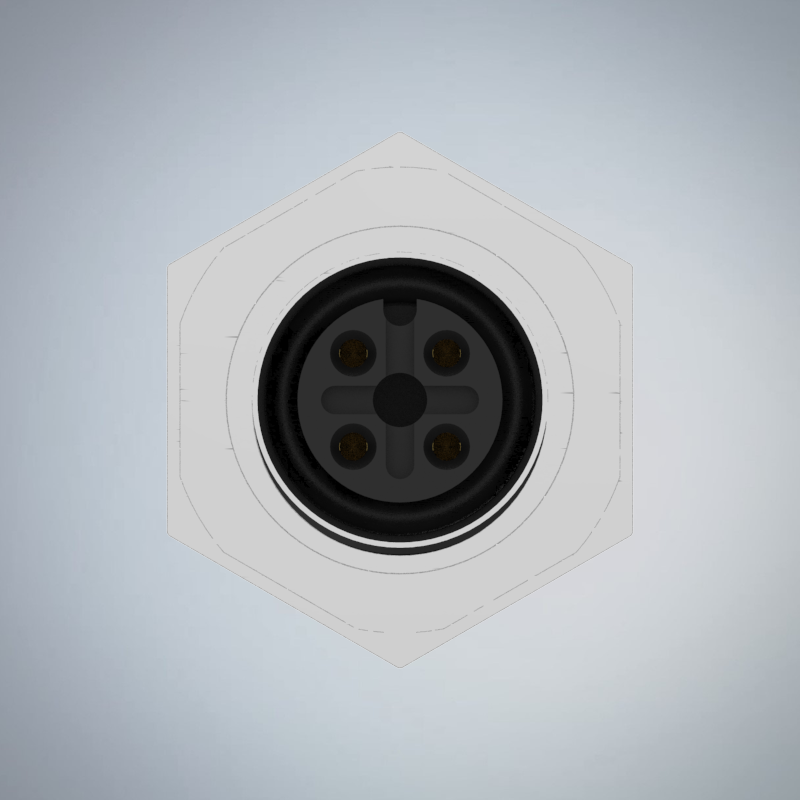 M12-4P(F)A CODE後鎖板焊線式防水連接器(PG9)_HGF2-M1204P-86