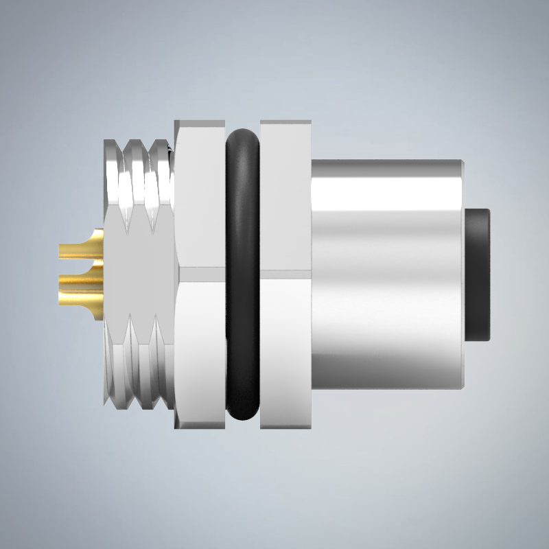 M12-5P(F)A CODE後鎖板焊線式防水連接器(M16*1.5)_HGF2-M1205P-289-11
