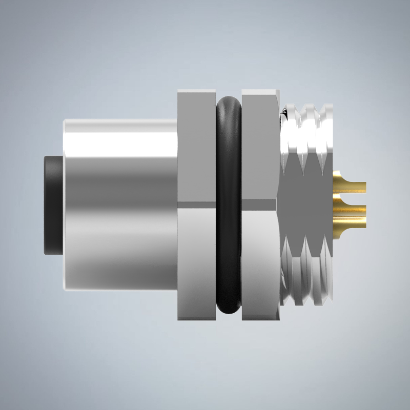 M12-5P(F)A CODE後鎖板焊線式防水連接器(M16*1.5)_HGF2-M1205P-289-11