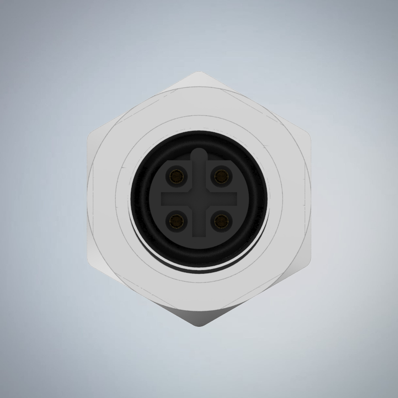 M12-4P(F)B CODE後鎖板焊線式防水連接器(PG9)_HGF2-M1204P-244-11