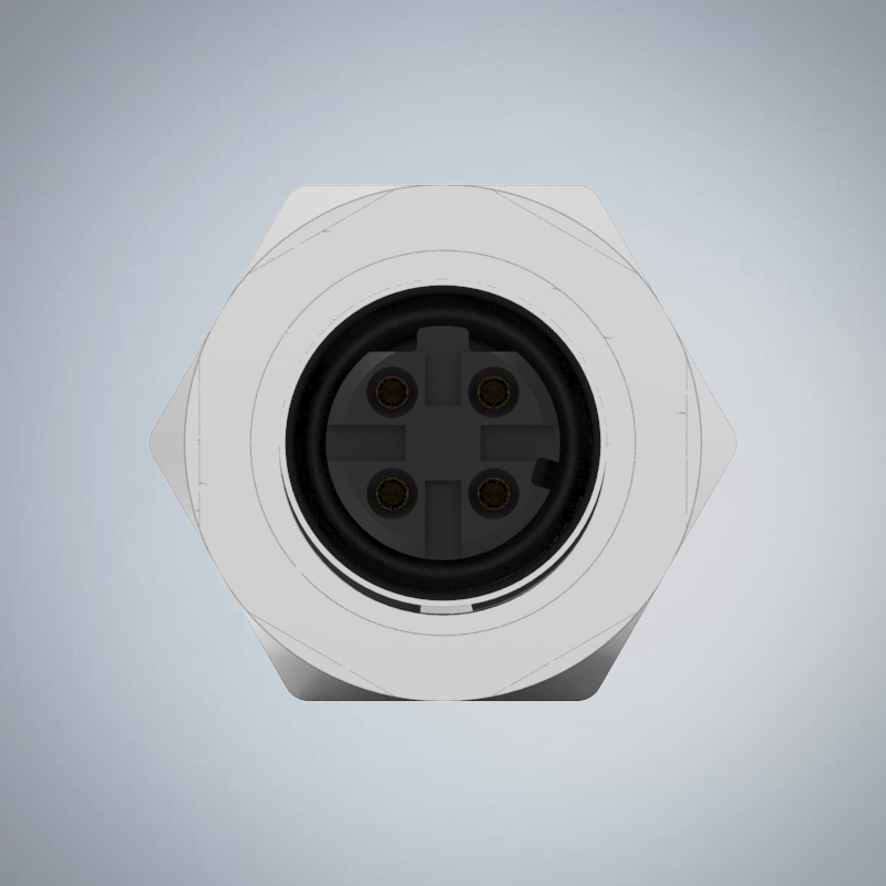M12-4P(F)D CODE後鎖板焊線式防水連接器(PG9)_HGF2-M1204P-115-11