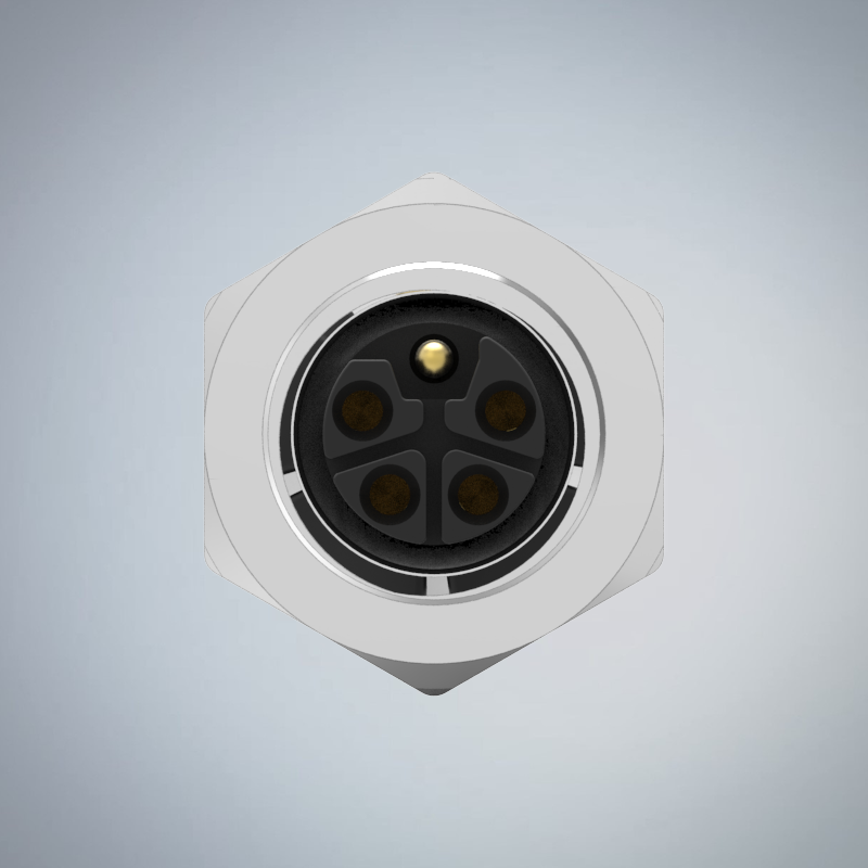 M12-5P(F)L CODE後鎖板焊線式防水連接器(PG9)_HGF2-M1205P-168-11