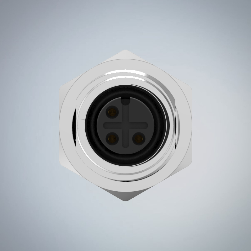 M12-3P(F)A CODE前鎖插板式防水連接器(右塞孔)(帶接地)(PG9)_HGF3-M1203P-04-11