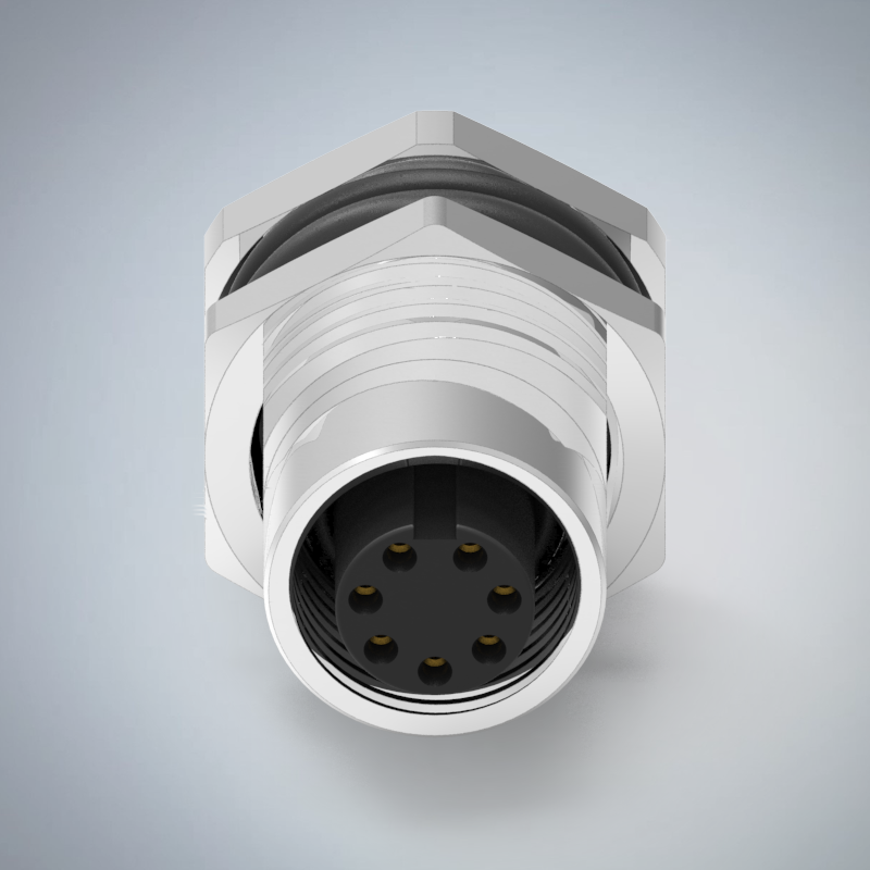 M12-7P(F)A CODE前鎖插板式防水連接器(PG9)_HGF3-M1207P-01-11
