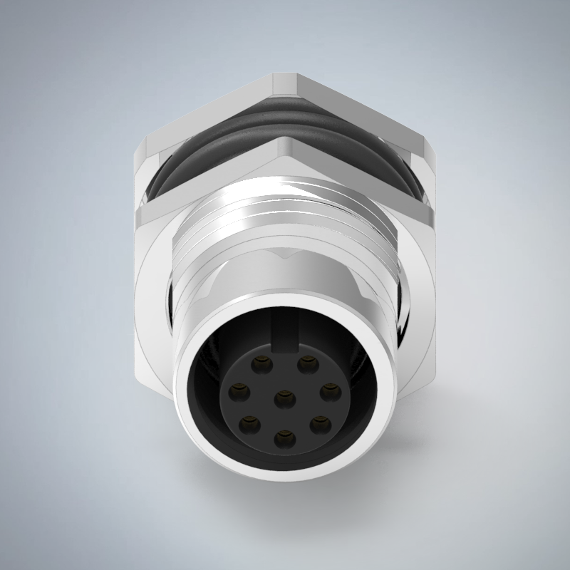 M12-8P(F)A CODE前鎖插板式防水連接器(PG9)_HGF2-M1208P-73-11