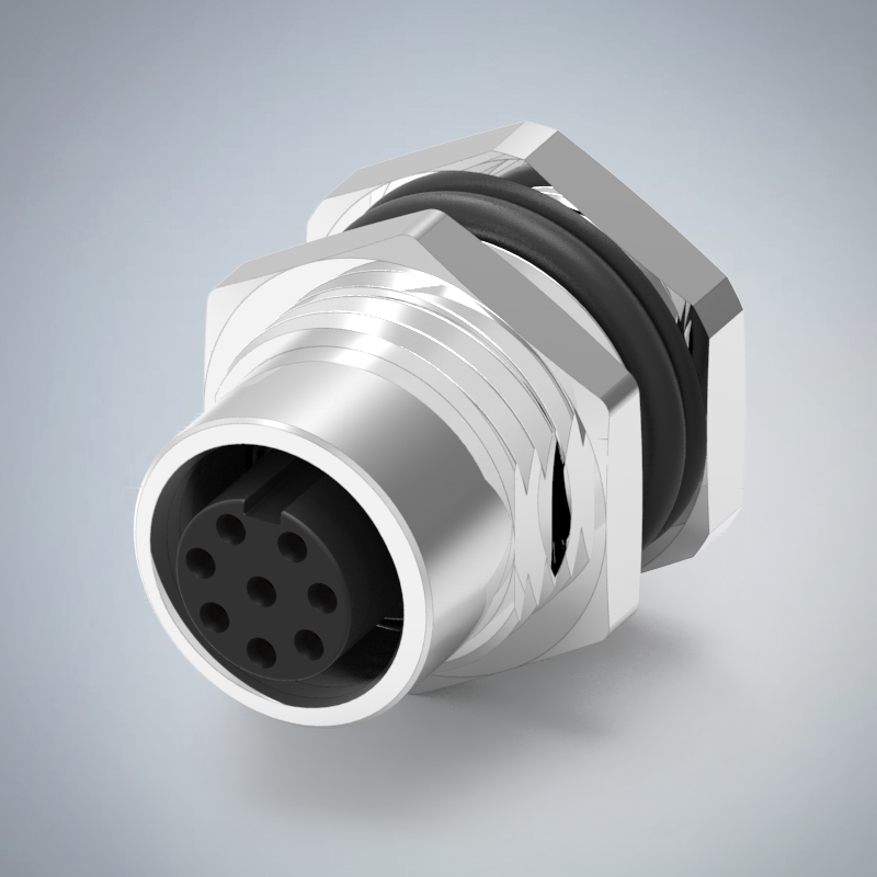 M12-8P(F)A CODE前鎖插板式防水連接器(PG9)_HGF2-M1208P-73-11