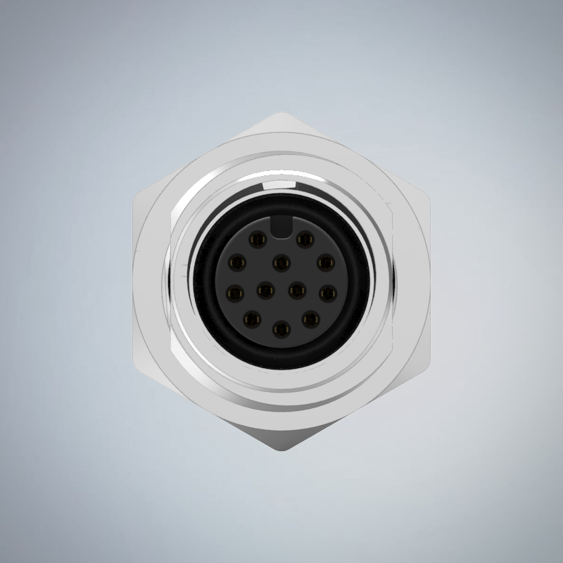M12-12P(F)A CODE前鎖插板式防水連接器(PG9)_HGF3-M1212P-03-11