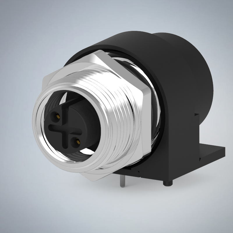 M12-2P(F)A CODE前鎖板90度插板式防水連接器(左上右下)(M15*1.0)_HGF2-M1202P-72-11