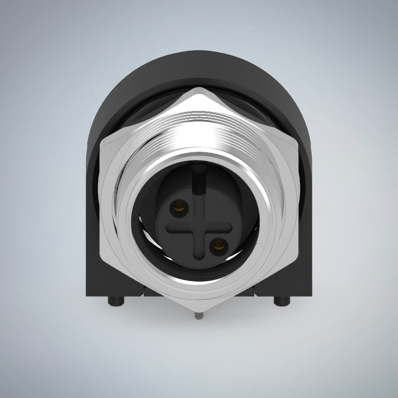 M12-2P(F)A CODE前鎖板90度插板式防水連接器(左上右下)(M15*1.0)_HGF2-M1202P-72-11