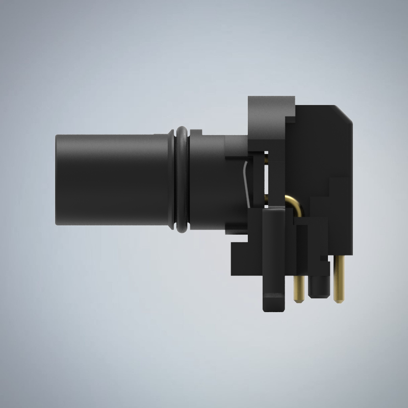 M12-2P(F)A CODE插板式90度防水連接器(左上右下)(兩件式零件)_HGF2-M1202P-117-11