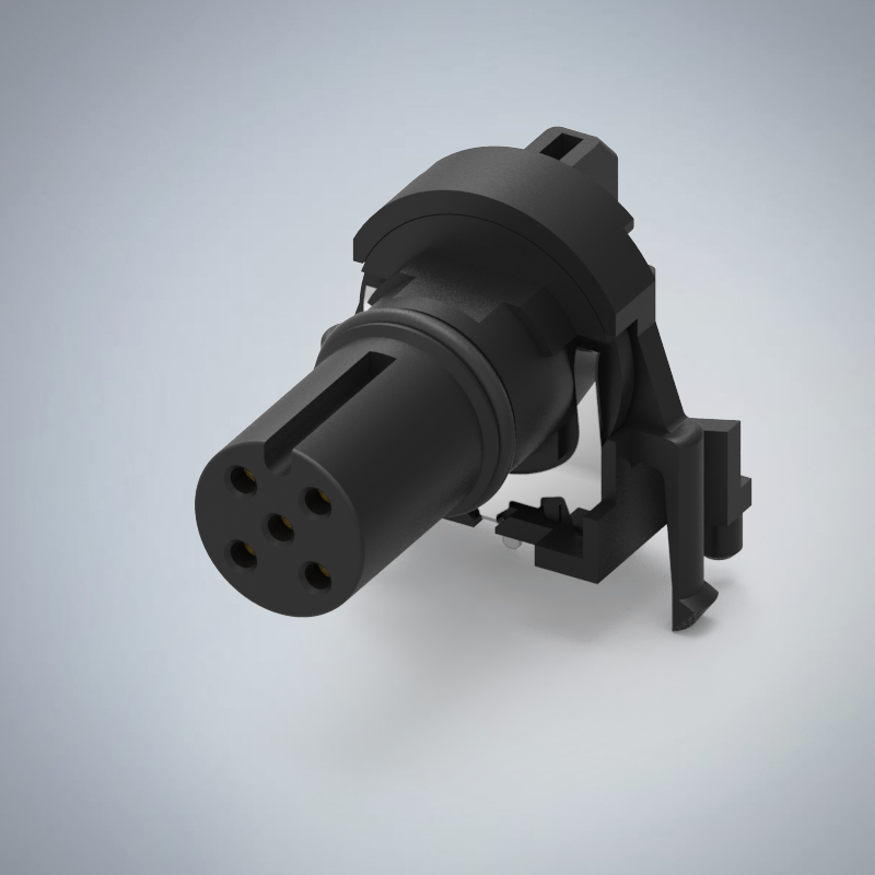 M12-5P(F)A CODE插板式90度防水連接器(兩件式零件)_HGF2-M1205P-243-11