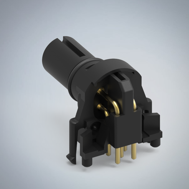 M12-5P(F)A CODE插板式90度防水連接器(兩件式零件)_HGF2-M1205P-243-11