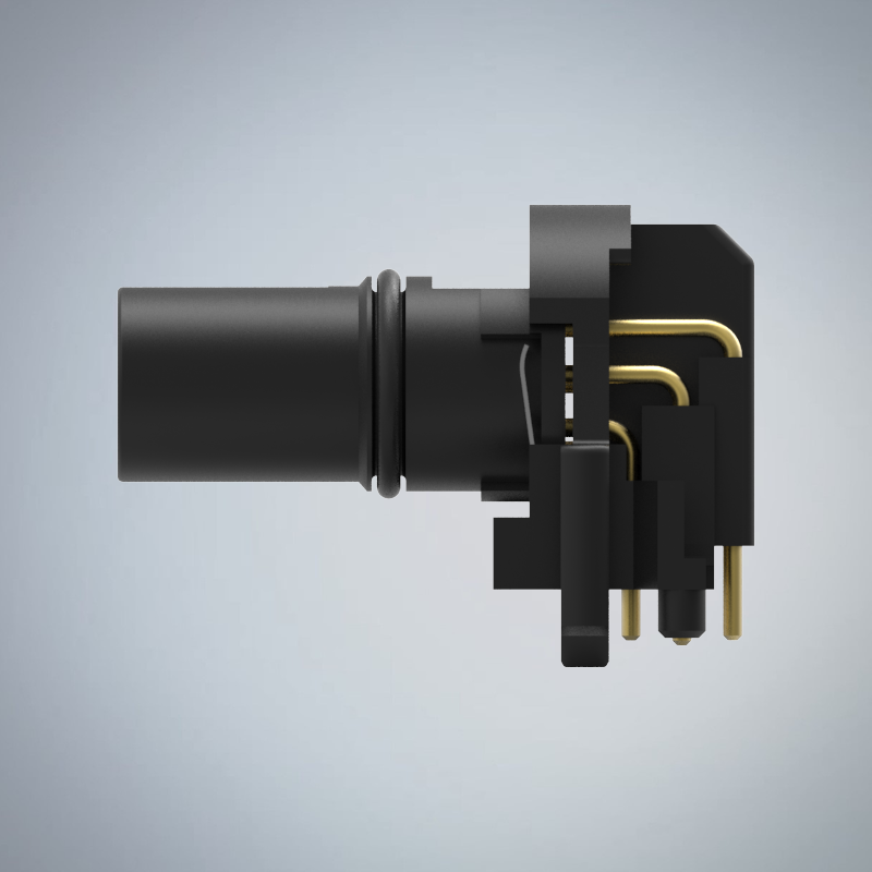 M12-8P(F)A CODE插板式90度防水連接器(兩件式零件)_HGF2-M1208P-151-11