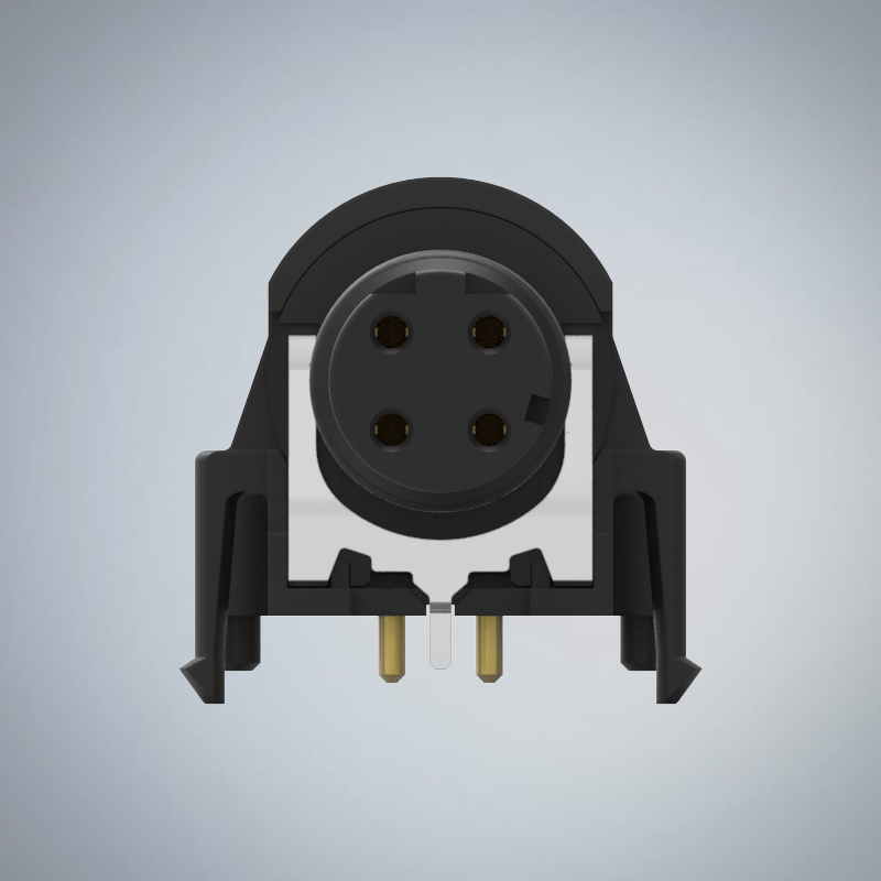M12-4P(F)D CODE插板式90度防水連接器(兩件式零件)_HGF2-M1204P-299-11