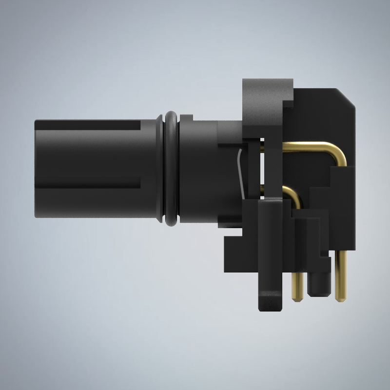 M12-4P(F)D CODE插板式90度防水連接器(兩件式零件)_HGF2-M1204P-299-11