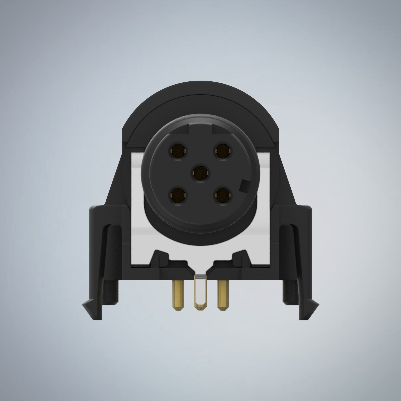 M12-5P(F)D CODE插板式90度防水連接器(兩件式零件)_HGF2-M1205P-244-11
