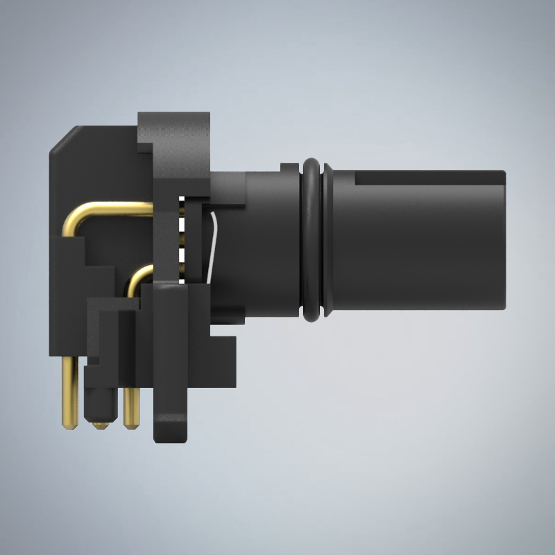 M12-5P(F)D CODE插板式90度防水連接器(兩件式零件)_HGF2-M1205P-244-11