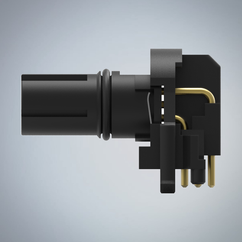 M12-5P(F)D CODE插板式90度防水連接器(兩件式零件)_HGF2-M1205P-244-11