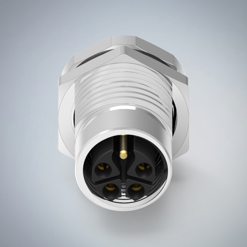 M12-5P(F)K CODE前鎖板焊線式防水連接器(PG9)_HGF2-M1205P-235-11
