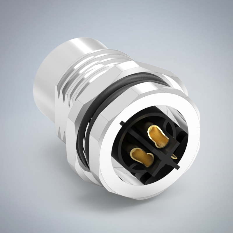 M12-3P(F)S CODE前鎖板焊線式防水連接器(M16*1.5)_HGF2-M1203P-139-11