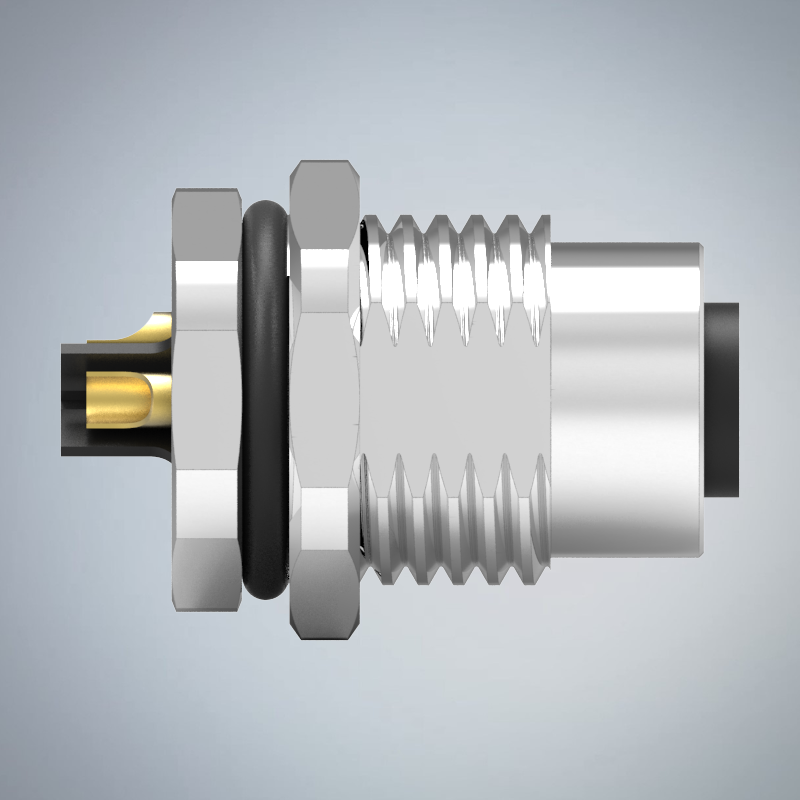 M12-3P(F)S CODE前鎖板焊線式防水連接器(M16*1.5)_HGF2-M1203P-139-11